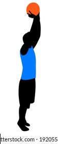 Basketball player, vector