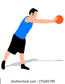 Basketball player, vector