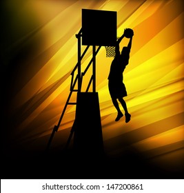 Basketball player vector abstract background concept
