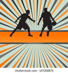 Basketball player vector abstract background concept
