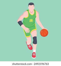 basketball player vector art design illustration