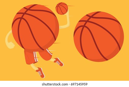 Basketball player vector concept. Basketball illustration design