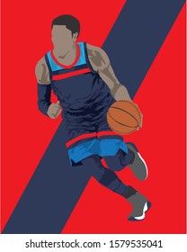 basketball player vector design athlete