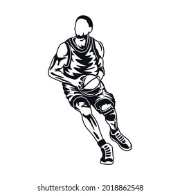 basketball player vector design isolated on white background