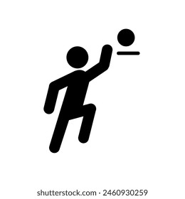 basketball, basketball player - vector icon, symbol, pictogram	
