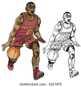 Basketball player. Vector illustration