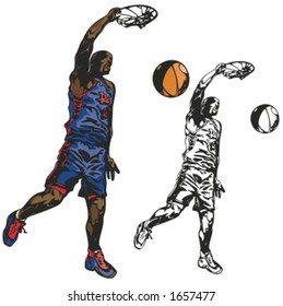 Basketball player. Vector illustration