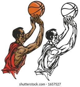 Basketball player. Vector illustration