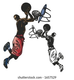Basketball player. Vector illustration