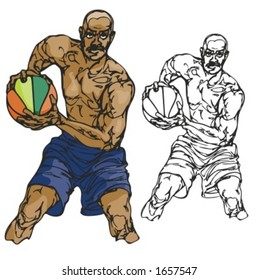 Basketball player. Vector illustration