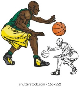 Basketball player. Vector illustration
