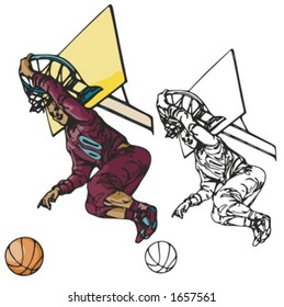 Basketball player. Vector illustration