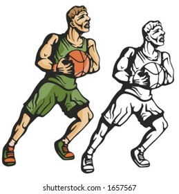 Basketball player. Vector illustration