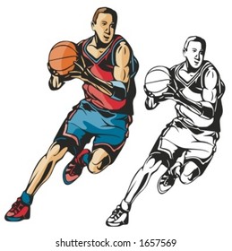 Basketball player. Vector illustration
