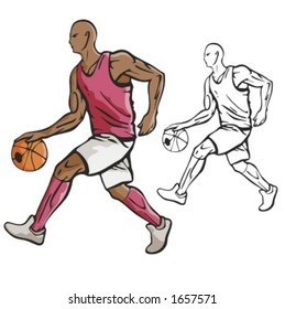 Basketball player. Vector illustration