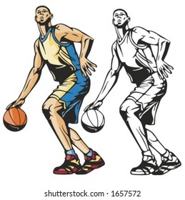 Basketball player. Vector illustration