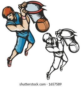 Basketball player. Vector illustration
