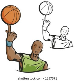 Basketball player. Vector illustration