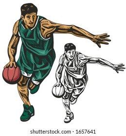 Basketball player. Vector illustration