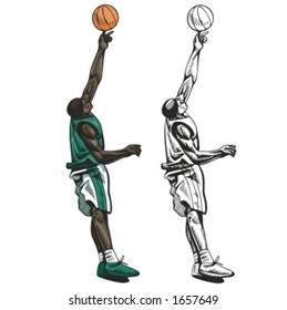 Basketball player. Vector illustration