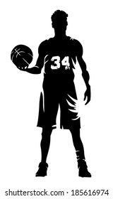 basketball player vector illustration