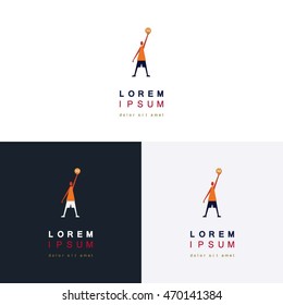 Basketball player. Vector illustration