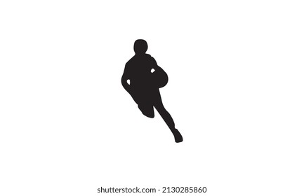 basketball player vector illustration black and white 