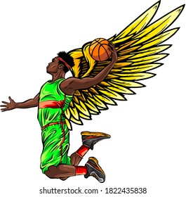 Basketball Player. Vector Illustration Created In Topic Second Wind