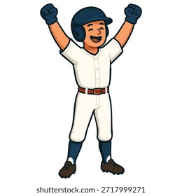 Ilustração vetorial do jogador de basquete, Jogador de beisebol focado pronto para o taco de swing
