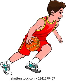 basketball player  vector illustration isolated on white background