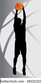 basketball player vector illustrations