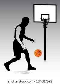 basketball player vector silhouette