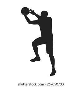 Basketball player vector silhouette