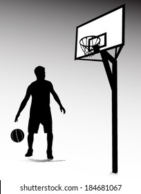basketball player vector silhouettes