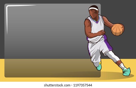 Basketball Player Vector template background