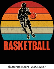 Basketball Player Vintage Retro Gift t-shirt design