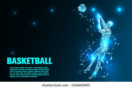 Basketball player.Abstract Technology.the future of Artificial intelligence.Sport Futuristic concept.design.Vector illustration.