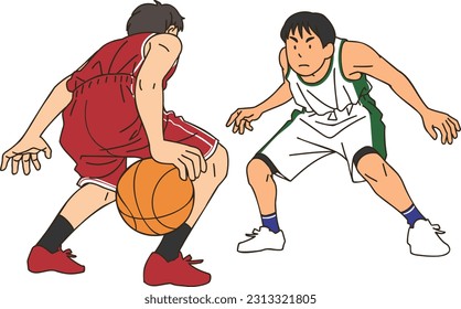 clip-art dos desenhos animados da bola do basquete - Stockphoto