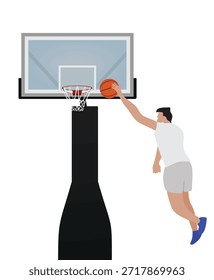 Jugadores de baloncesto juegan juego. Vector