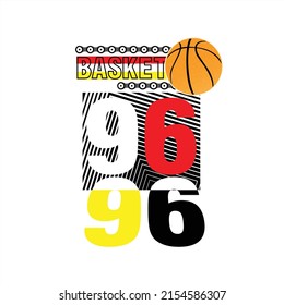 basketball players Premium Vector illustration of a text graphic. suitable screen printing and DTF for the design boy outfit of t-shirts print, shirts, hoodies baba suit, kids cottons, etc.