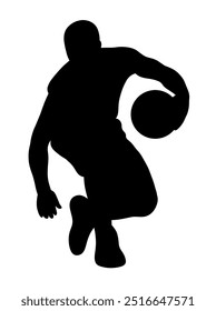 basketball players silhouettes Vector set , basketball silhouettes,set basketball player in action with ball