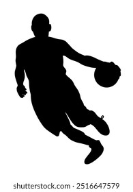 basketball players silhouettes Vector set , basketball silhouettes,set basketball player in action with ball