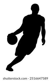 basketball players silhouettes Vector set , basketball silhouettes,set basketball player in action with ball