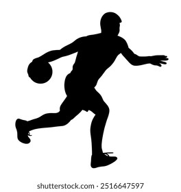 basketball players silhouettes Vector set , basketball silhouettes,set basketball player in action with ball