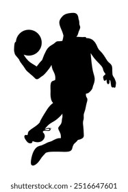 basketball players silhouettes Vector set , basketball silhouettes,set basketball player in action with ball