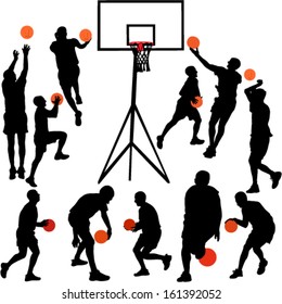 Basketball players - vector