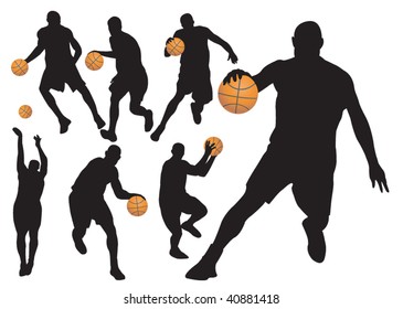 Basketball Players. Vector illustration