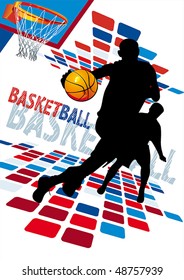 Basketball Players. Vector illustration sports series.