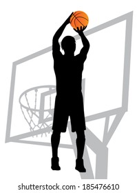 basketball players vector silhouettes