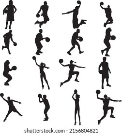 
Basketball Players Vectors Vectors graphic art designs in editable .eps .svg format. Vector set